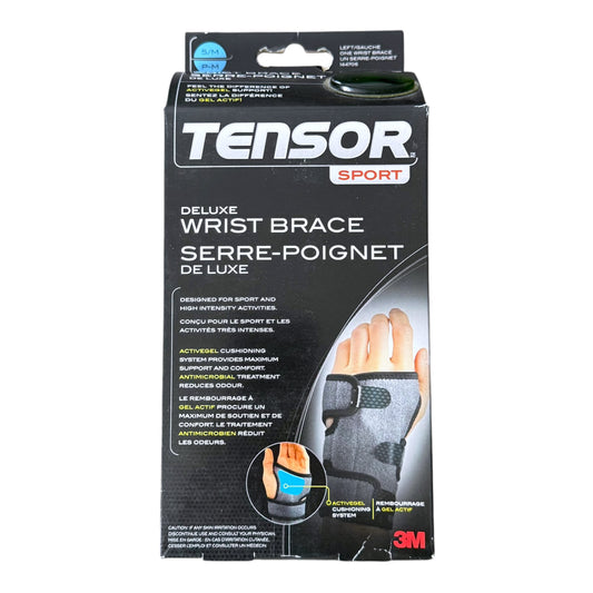 Tensor Deluxe Wrist Brace packaging on a white background