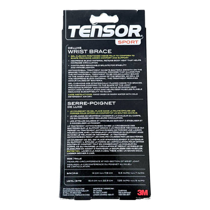 Tensor Sport Deluxe Wrist Brace packaging on a white background