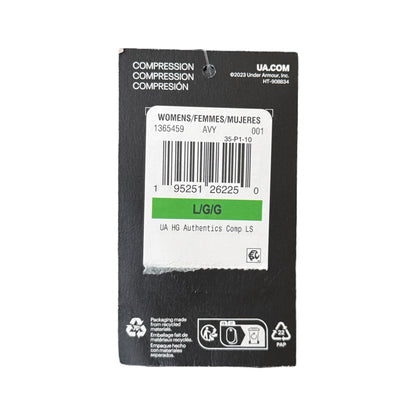 Black tag with product information on a white background