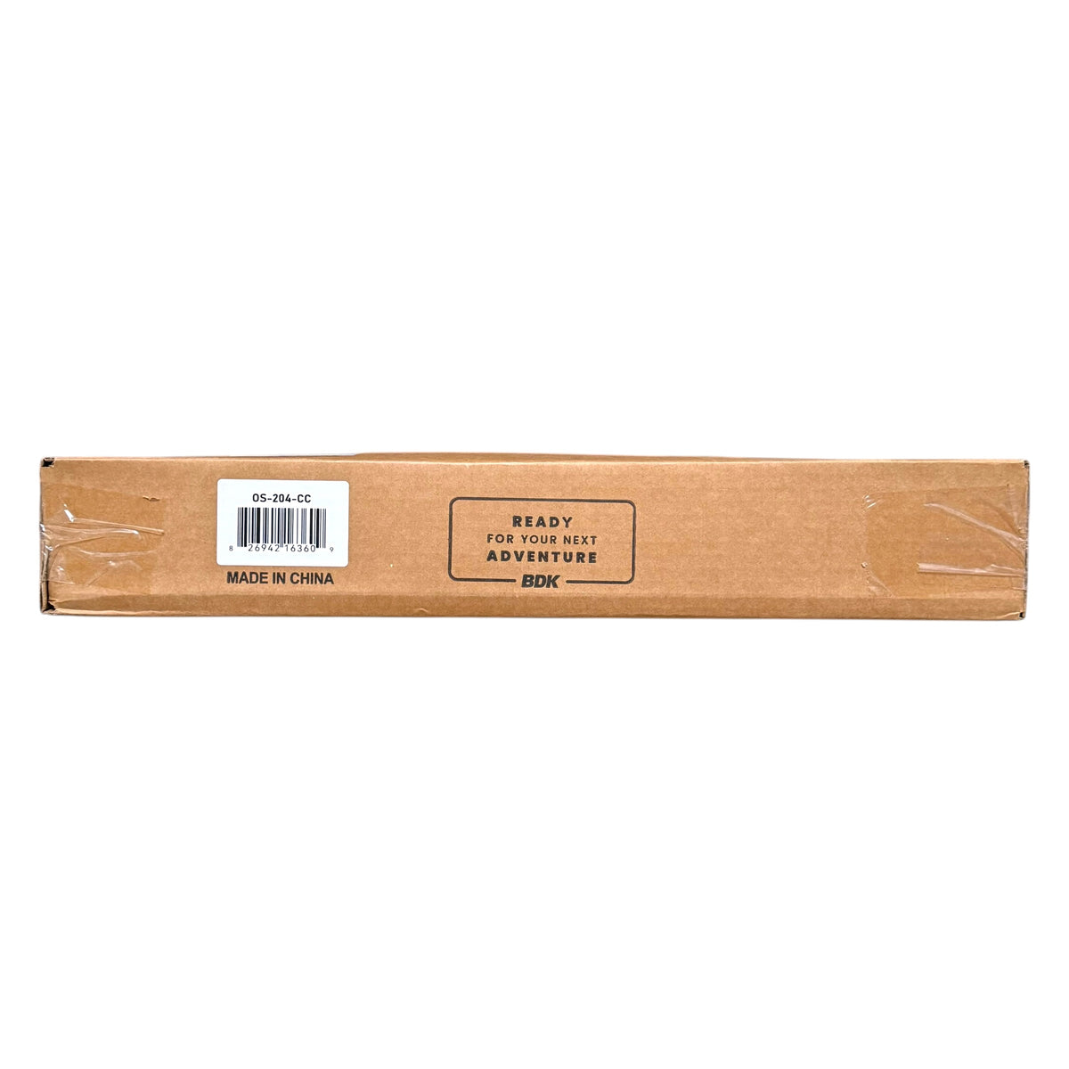Side of BDK seat cover packaging with brand logo and OS-204-CC model label