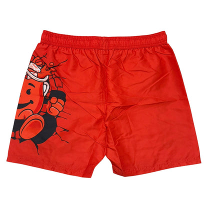 kool aid mens red swim shorts back back view