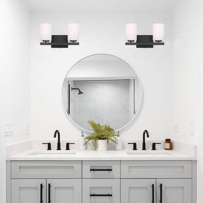Canarm Jae 13.5" 2-Light Matte Black Vanity Light