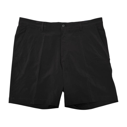 pga tour course essentials mens golf shorts black front front view