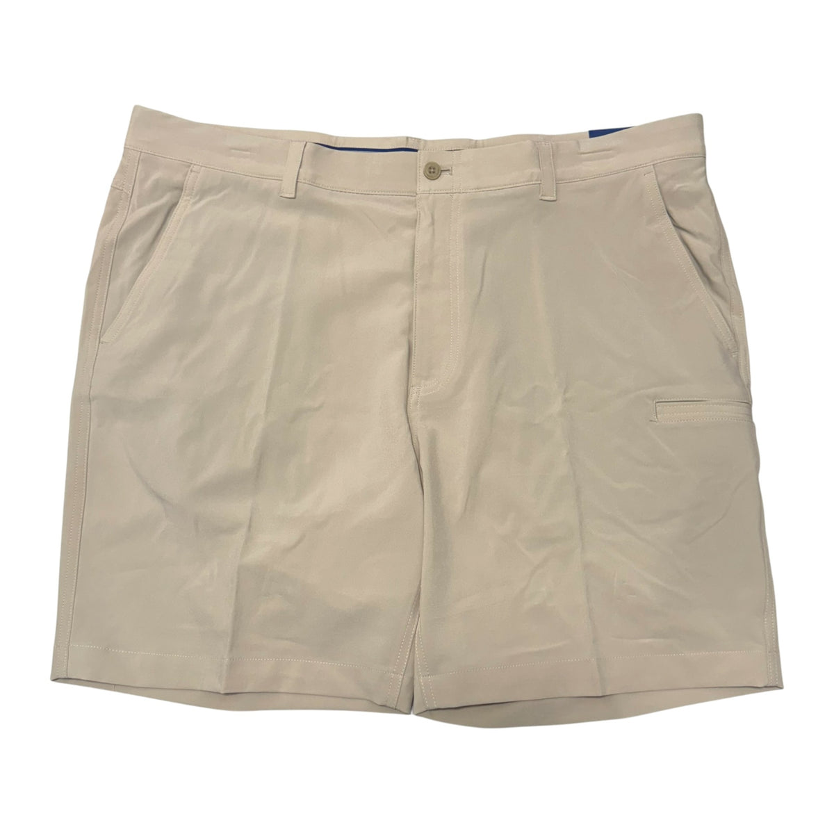 pga tour course essentials mens golf shorts light stone front front view