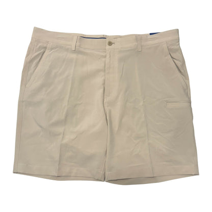 pga tour course essentials mens golf shorts light stone front front view
