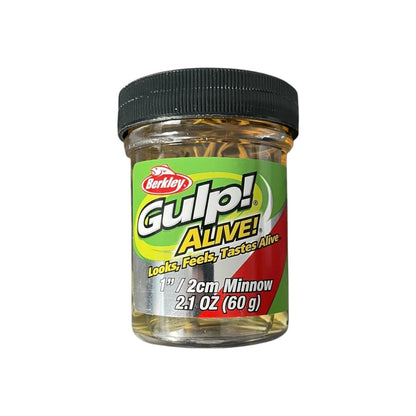 Berkley Gulp Alive Scented 1" Minnow Bait | 60g | Black Shad