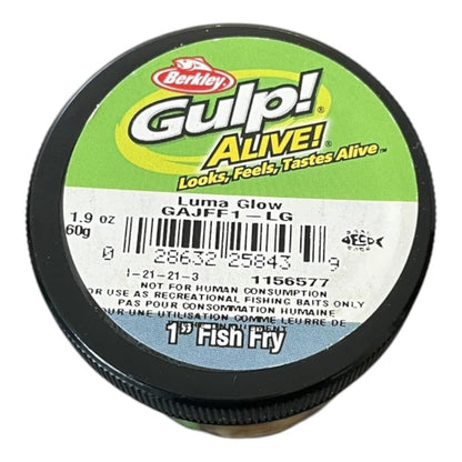 Berkley Gulp Alive Scented 1" Fish Fry Bait | 60g | Luma Glow