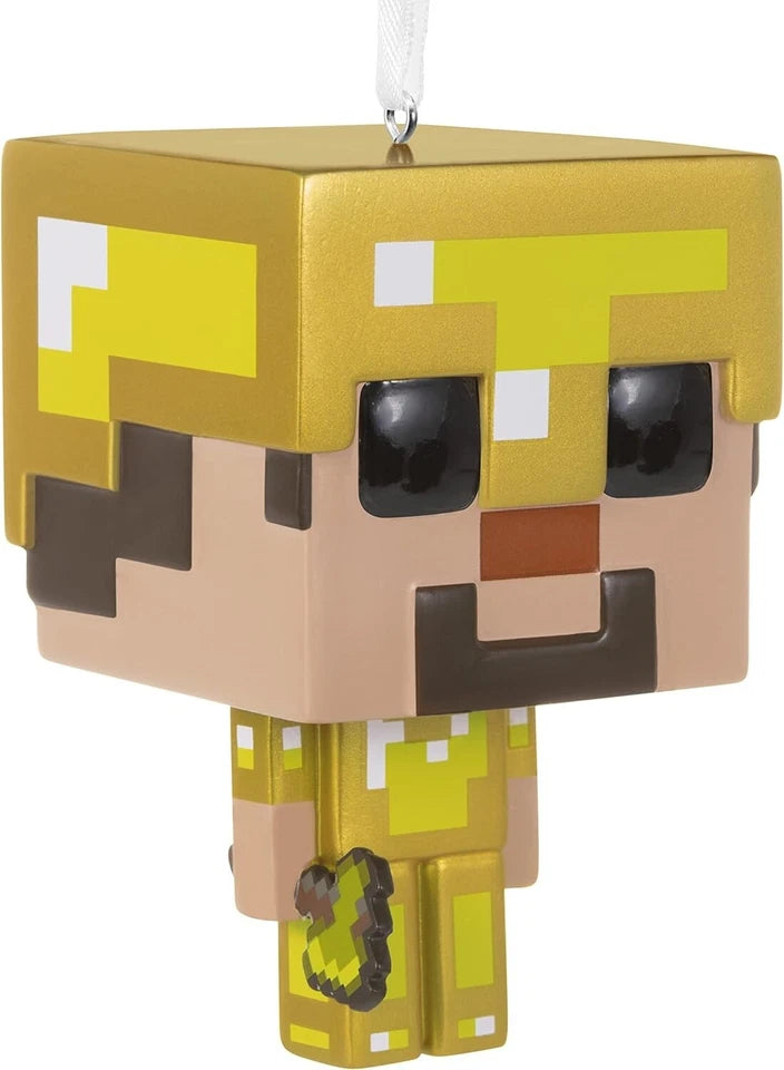 Hallmark Minecraft Steve in Gold Armor Funko POP! Christmas Ornament