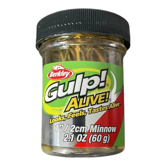 Berkley Gulp Alive Scented 1" Minnow Bait | 60g | Emerald Shiner
