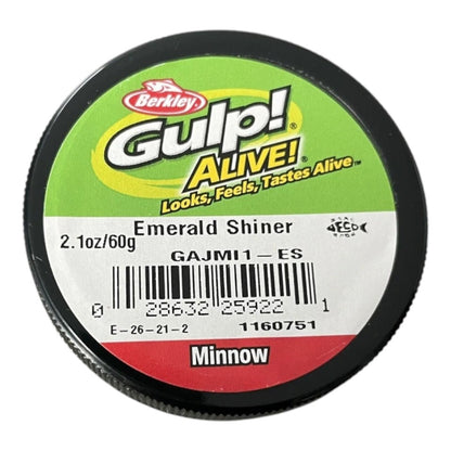 Berkley Gulp Alive Scented 1" Minnow Bait | 60g | Emerald Shiner