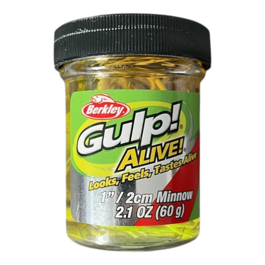 Berkley Gulp Alive Scented 1" Minnow Bait | 60g | Chartreuse Shad