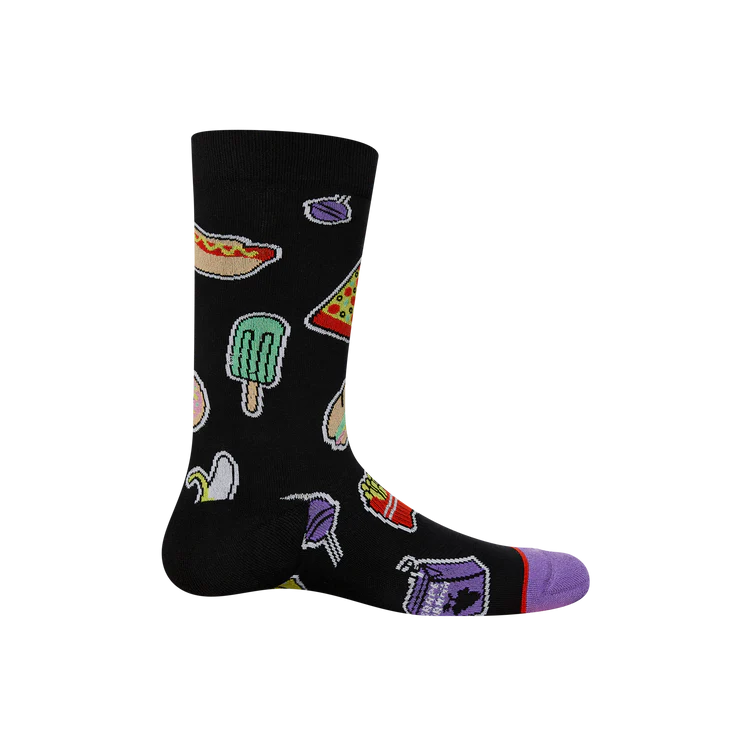 Saxx Whole Package Crew Socks - Sticker Snacks - Size Large